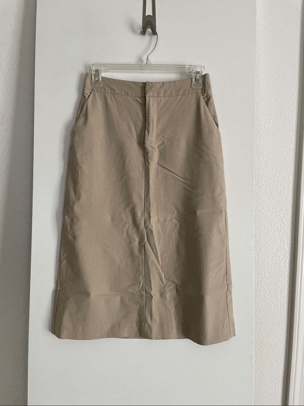 BEBE Cotton High Waist Skirt Natural Tan NWOT